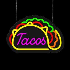 LED Tacos Neon Sign, 20”x12”