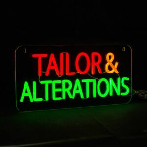 Tailor and Alterations LED Animated Sign, 15.6″×7.8″