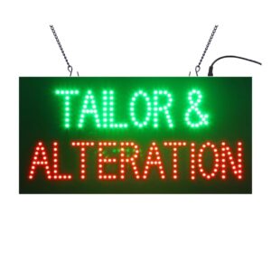 Tailor and Alterations LED Animated Sign, 19″×9.5″