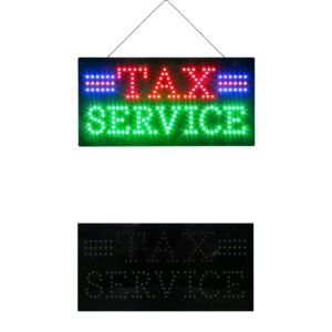 LED Tax Service Sign, 24″×12″