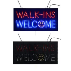 LED Walk-Ins Welcome Neon Sign, 24″×12″