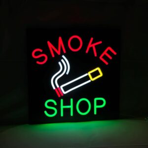 LED Smoke Shop Neon Sign, 16”x16”