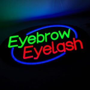 LED Eyebrow Eyelash Sign, 20″×10″