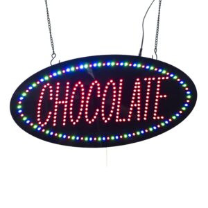 Chocolate LED Sign, 19″×9.5″