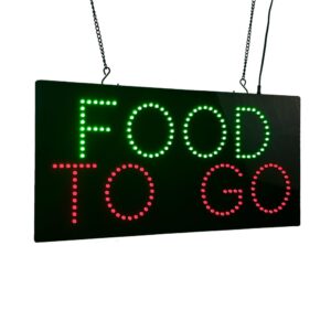 Food To Go LED Sign, 19″×9.5″