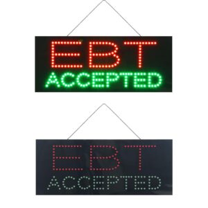 LED EBT Accepted Sign,  27″×11″