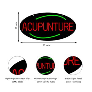 LED Acupunture Neon Sign, 20″x10″