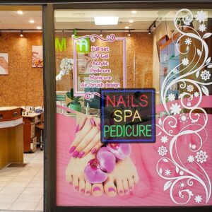 LED Nails Spa Pedicure Neon Sign, 16”x16”