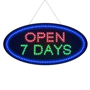 Open 7 Days LED Sign,  19″×9.5″