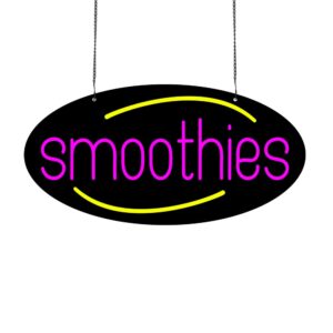 LED Smoothies Neon Sign, 20″×10″