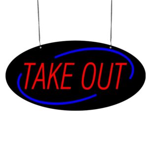 LED Take Out Neon Sign, 20″×10″